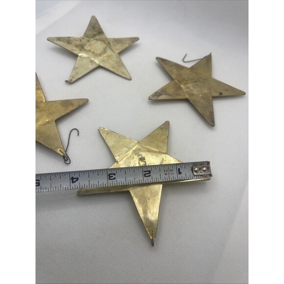 Nepal Gold Brass Tone Star Coral Turquoise Handmade Amulet Pendent, Ornament 4" - Picture 8 of 8